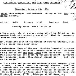 Announcements, 1991-01-24. ...