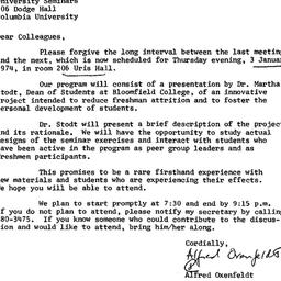 Announcements, 1973-12-13. ...
