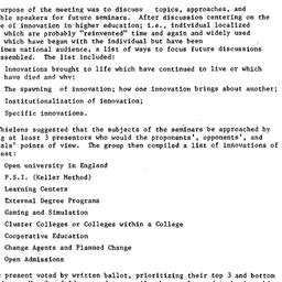 Minutes, 1982-02-03. Innova...