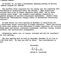 Announcements, 1981-10-15. ...