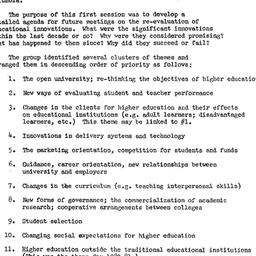 Minutes, 1981-11-12. Innova...