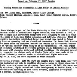 Minutes, 1987-02-17. Innova...