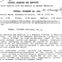 Announcements, 1994-11-22. ...