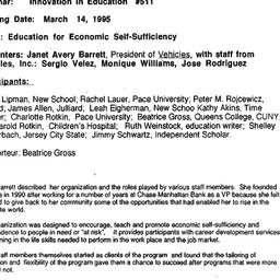 Minutes, 1995-03-14. Innova...