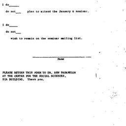 Announcements, 1980-12-29. ...