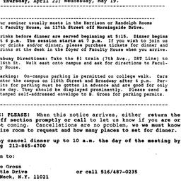Announcements, 1993-04-28. ...