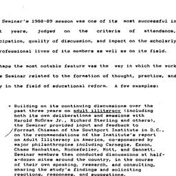 Seminar conclusion paper, 1...
