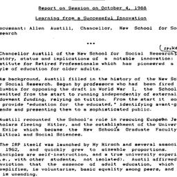 Minutes, 1988-10-04. Innova...