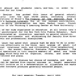 Announcements, 1989-03-14. ...