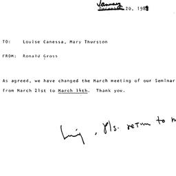 Correspondence, 1989-03-14....