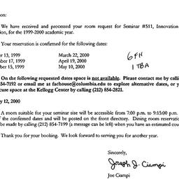 Correspondence, 2000-06-28....