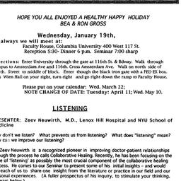 Announcements, 2000-01-19. ...