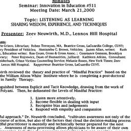 Minutes, 2000-03-21. Innova...