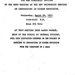 Announcements, 1971-03-24. ...