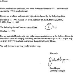 Correspondence, 1996-07-28....