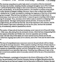 Announcements, 1996-03-20. ...