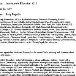 Minutes, 1997-10-29. Innova...