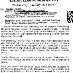 Announcements, 1998-01-21. ...
