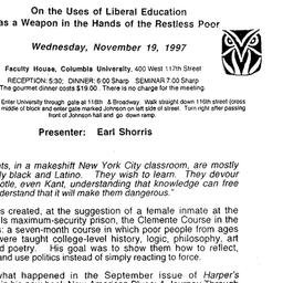 Announcements, 1997-11-19. ...