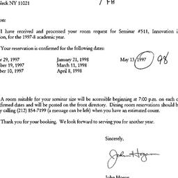 Correspondence, 1998-07-24....