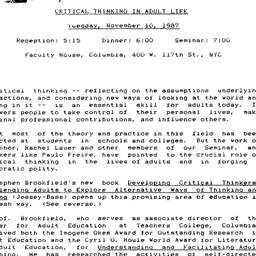Announcements, 1987-12-15. ...