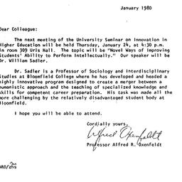 Announcements, 1980-01-24. ...