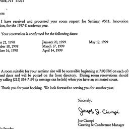 Correspondence, 1999-07-15....