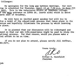 Announcements, 1973-04-19. ...