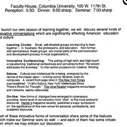 Announcements, 1996-10-16. ...
