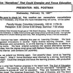 Announcements, 1997-02-19. ...