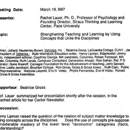 Minutes, 1997-03-19. Innova...