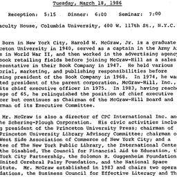 Announcements, 1986-03-18. ...