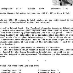 Announcements, 1984-09-18. ...