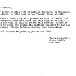 Announcements, 1978-11-01. ...