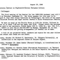 Announcements, 1989-09-21. ...