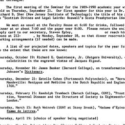 Announcements, 1989-09-21. ...