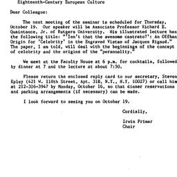 Announcements, 1989-09-25. ...