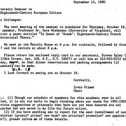 Announcements, 1990-09-14. ...