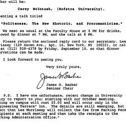 Announcements, 1993-09-14. ...