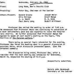Minutes, 1966-02-16. Eighte...