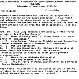 Announcements, 1984-06-06. ...