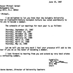 Correspondence, 1987-06-16....