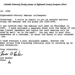 Announcements, 1995-06-14. ...