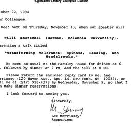 Announcements, 1994-10-22. ...