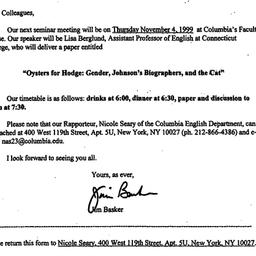 Announcements, 1999-10-19. ...