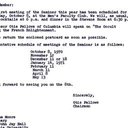 Announcements, 1970-09-23. ...