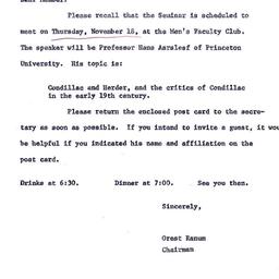 Announcements, 1971-11-04. ...
