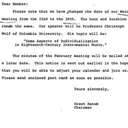 Announcements, 1972-03-01. ...