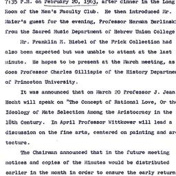 Minutes, 1963-02-20. Eighte...