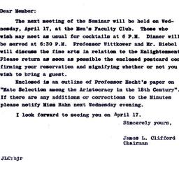 Announcements, 1963-04-17. ...